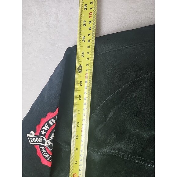 Snap On Tools 2008 Limited Edition Suede Leather Jacket Mens Black Zip XL - Picture 7 of 16